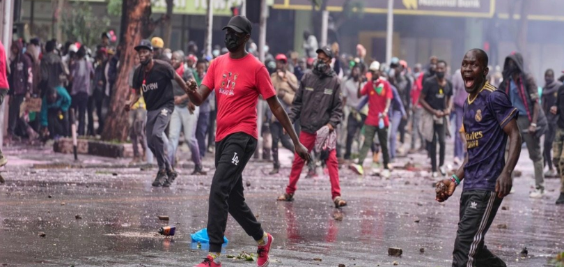 File image of protestors in Nairobi, Kenya.